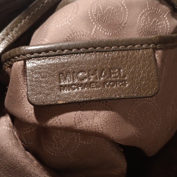 Michael Kors Dark Olive  Leather Shoulder Bag - Picture 11 of 14